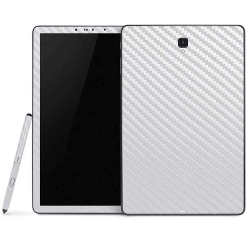 White Carbon Fiber Specialty Texture Material Samsung Galaxy Tab Skin