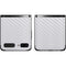 White Carbon Fiber Specialty Texture Material Galaxy Z Flip Skin