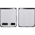 White Carbon Fiber Specialty Texture Material Galaxy Z Flip Skin
