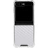White Carbon Fiber Specialty Texture Material Galaxy Z Flip5 5G Clear Case