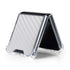 White Carbon Fiber Specialty Texture Material Galaxy Z Flip5 5G Clear Case
