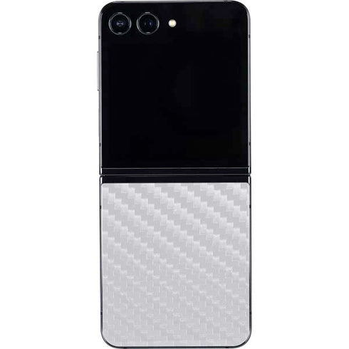 White Carbon Fiber Specialty Texture Material Galaxy Z Flip5 5G Skin