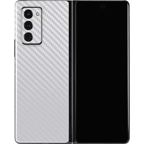 White Carbon Fiber Specialty Texture Material Galaxy Z Fold2 5G Skin