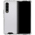 White Carbon Fiber Specialty Texture Material Galaxy Z Fold4 5G Clear Case