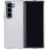 White Carbon Fiber Specialty Texture Material Galaxy Z Fold5 5G Clear Case