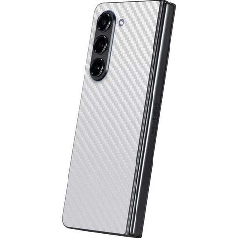 White Carbon Fiber Specialty Texture Material Galaxy Z Fold5 5G Skin