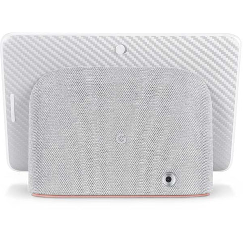 White Carbon Fiber Specialty Texture Material Google Home Hub Skin