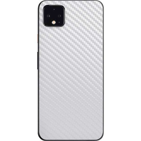 White Carbon Fiber Specialty Texture Material Google Pixel 4 XL Skin