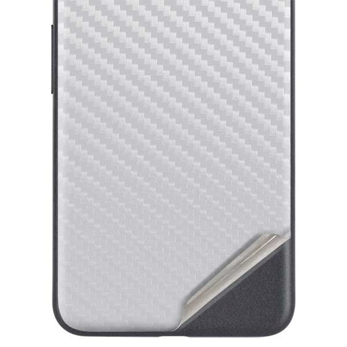 White Carbon Fiber Specialty Texture Material Google Pixel 5a Skin