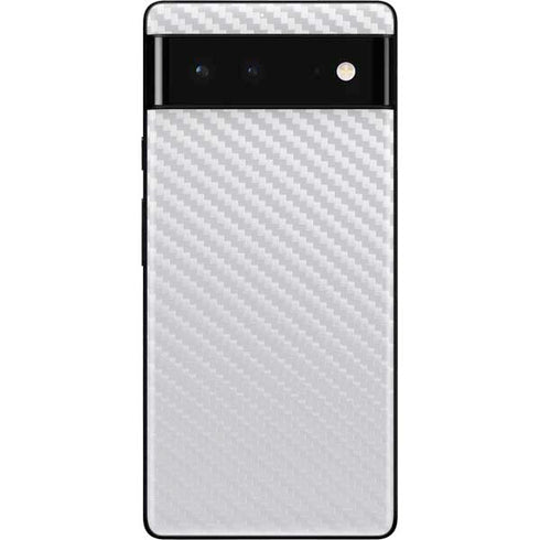 White Carbon Fiber Specialty Texture Material Google Pixel 6 Skin