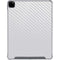White Carbon Fiber Specialty Texture Material iPad Pro 12.9in (2020) Clear Case