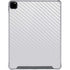 White Carbon Fiber Specialty Texture Material iPad Pro 12.9in (2020) Clear Case