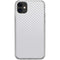 White Carbon Fiber Specialty Texture Material iPhone 11 Clear Case