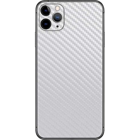 White Carbon Fiber Specialty Texture Material iPhone 11 Pro Max Skin