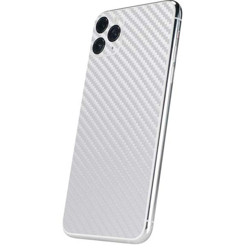 White Carbon Fiber Specialty Texture Material iPhone 11 Pro Max Skin