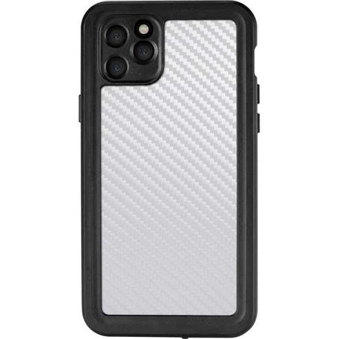 White Carbon Fiber Specialty Texture Material iPhone 11 Pro Max Waterproof Case