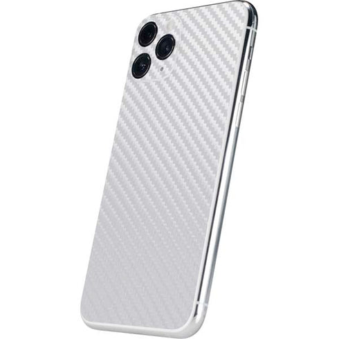 White Carbon Fiber Specialty Texture Material iPhone 11 Pro Skin
