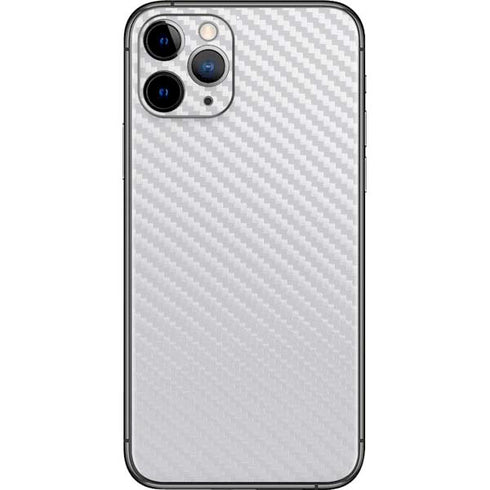 White Carbon Fiber Specialty Texture Material iPhone 11 Pro Skin