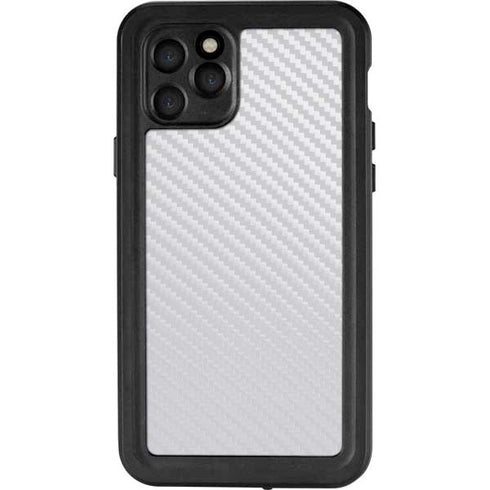 White Carbon Fiber Specialty Texture Material iPhone 11 Pro Waterproof Case
