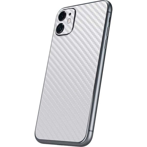 White Carbon Fiber Specialty Texture Material iPhone 11 Skin