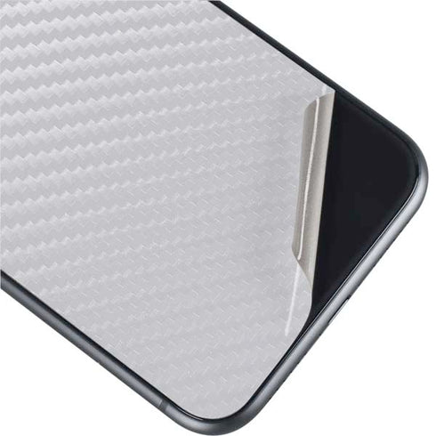 White Carbon Fiber Specialty Texture Material iPhone 11 Skin
