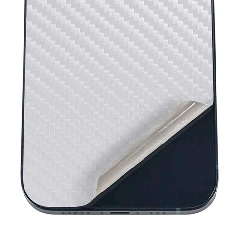 White Carbon Fiber Specialty Texture Material iPhone 12 Mini Skin