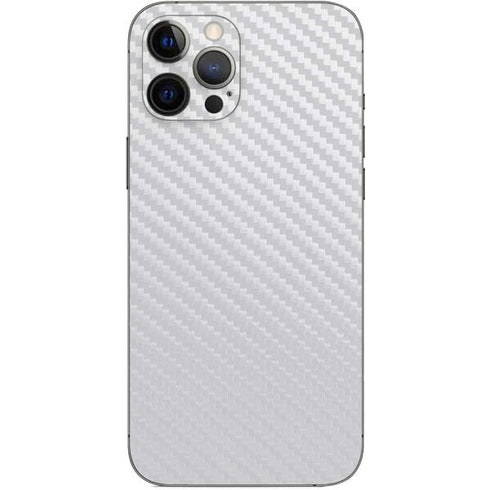 White Carbon Fiber Specialty Texture Material iPhone 12 Pro Max Skin