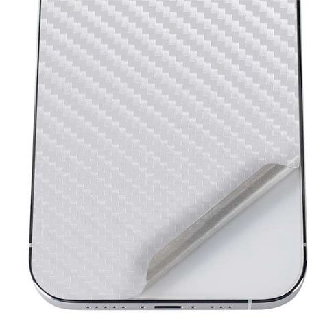 White Carbon Fiber Specialty Texture Material iPhone 12 Pro Max Skin