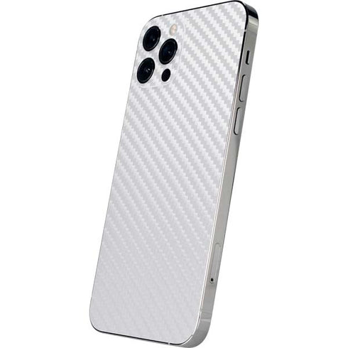 White Carbon Fiber Specialty Texture Material iPhone 12 Pro Skin