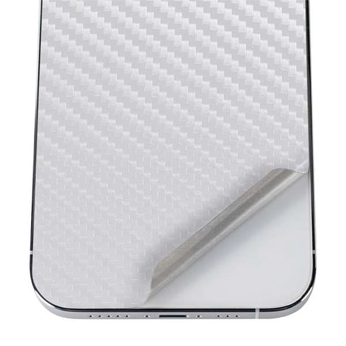 White Carbon Fiber Specialty Texture Material iPhone 12 Pro Skin