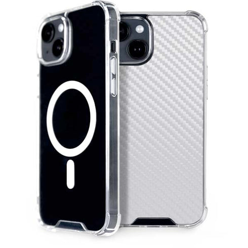White Carbon Fiber Specialty Texture Material iPhone 13 MagSafe Case