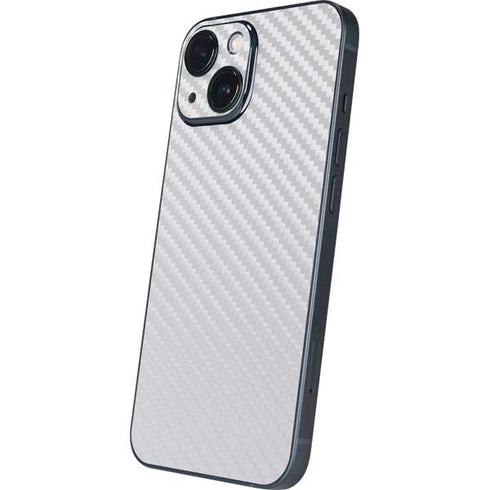 White Carbon Fiber Specialty Texture Material iPhone 13 Mini Skin