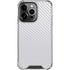 White Carbon Fiber Specialty Texture Material iPhone 13 Pro Clear Case