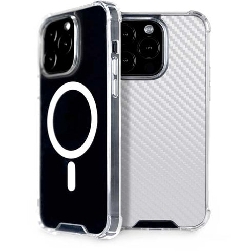 White Carbon Fiber Specialty Texture Material iPhone 13 Pro Max MagSafe Case