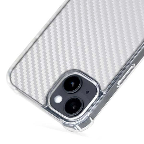 White Carbon Fiber Specialty Texture Material iPhone 15 MagSafe Case