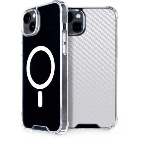 White Carbon Fiber Specialty Texture Material iPhone 14 Plus MagSafe Case