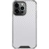 White Carbon Fiber Specialty Texture Material iPhone 14 Pro Clear Case
