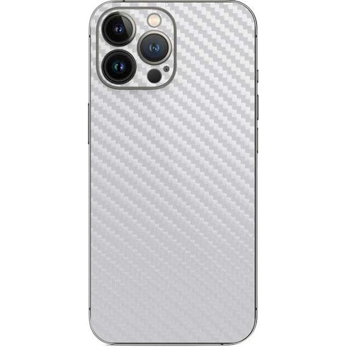 White Carbon Fiber Specialty Texture Material iPhone 14 Pro Max Skin