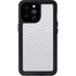 White Carbon Fiber Specialty Texture Material iPhone 14 Pro Max Waterproof Case