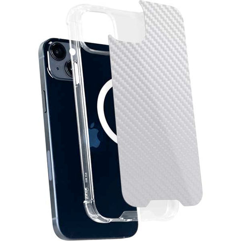 White Carbon Fiber Specialty Texture Material iPhone 15 Plus MagSafe Case