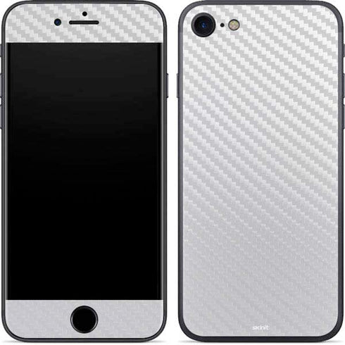 White Carbon Fiber Specialty Texture Material iPhone 7 Skin