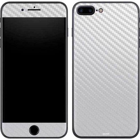 White Carbon Fiber Specialty Texture Material iPhone 8 Plus Skin