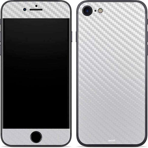 White Carbon Fiber Specialty Texture Material iPhone 8 Skin