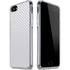White Carbon Fiber Specialty Texture Material iPhone SE (2nd & 3rd Gen) Clear Case