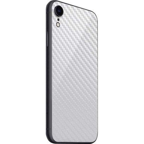 White Carbon Fiber Specialty Texture Material iPhone SE (2nd & 3rd Gen) Skin