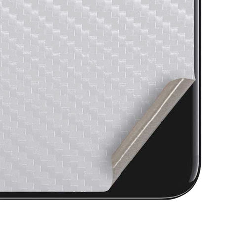 White Carbon Fiber Specialty Texture Material iPhone SE (2nd & 3rd Gen) Skin
