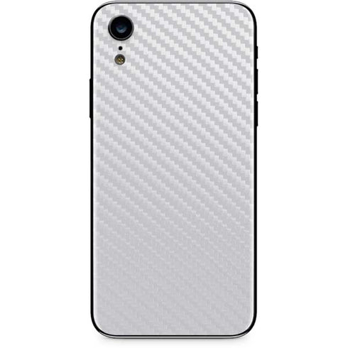 White Carbon Fiber Specialty Texture Material iPhone XR Skin