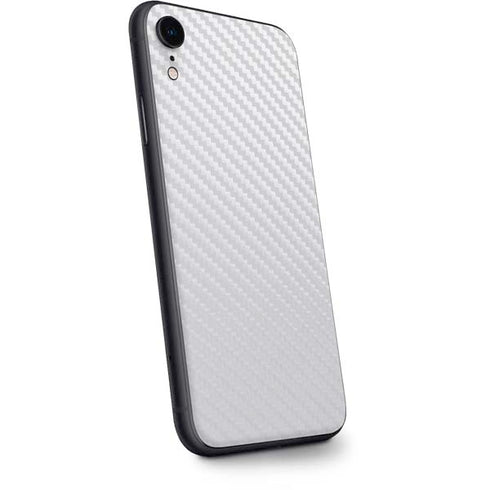 White Carbon Fiber Specialty Texture Material iPhone XR Skin