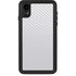 White Carbon Fiber Specialty Texture Material iPhone XR Waterproof Case