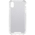 White Carbon Fiber Specialty Texture Material iPhone XS Clear Case